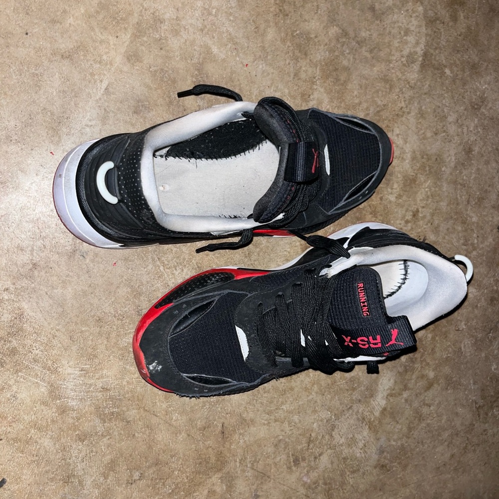Puma Black and Red Sneakers